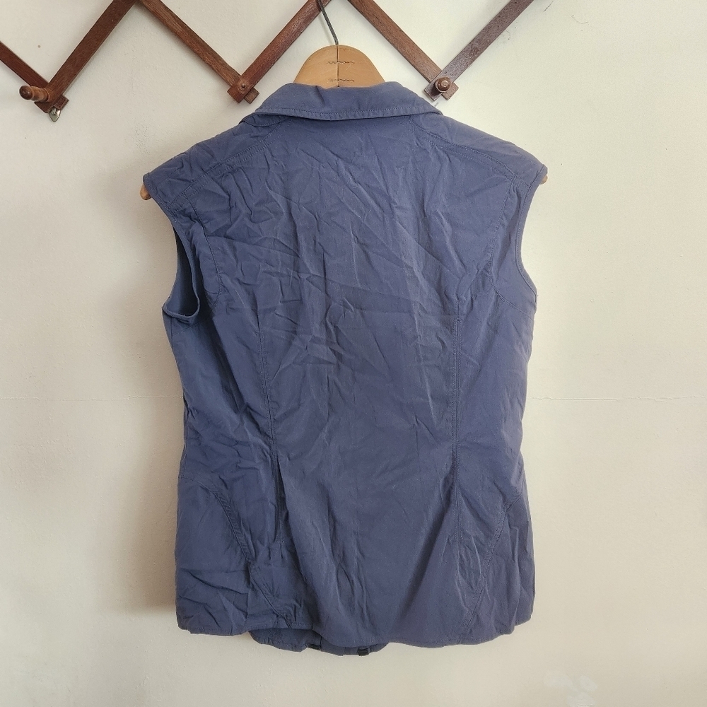 Mountain Hardwear Sleeveless Button Down Top Lightweight Hiking Blue Medium 8 - Picture 10 of 11